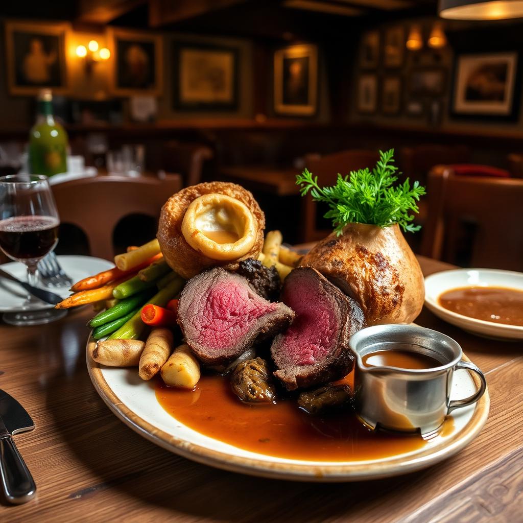 Traditional Yorkshire Sunday roast